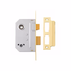 Yale Locks PM236 Bathroom 2 Lever Sashlock Polished Brass 67mm 2.5" YALPM236PB25