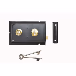 Yale Locks P334 Rim Lock Black Finish 156 x 104 mm Visi Pack