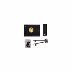 Yale Locks P-402-BK P402 Rim Lock Black Finish 102 x 76mm Visi