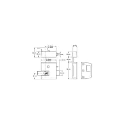 Yale Locks P1 Double Security Nightlatch Chrome Finish 60 mm Backset Visi Pack