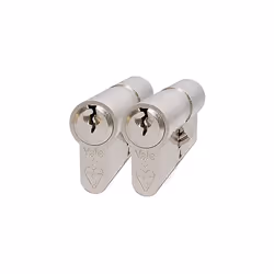KM3535-NP-KA Euro Double 1 Star Kitemarked Cylinder, 3 Keys Supplied, High Security, Boxed, Suitable for All Door Types, Nick ...
