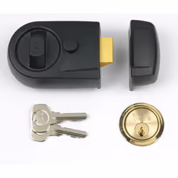 Yale Locks Y3 Nightlatch Modern Black Finish 60 mm Backset Visi Pack