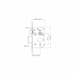 BM550PB78 5 Lever Mortice Sashlock High Security Brass Finish 3 Inch76 mm