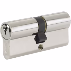 Yale B-ED3040-SNP Euro Double Cylinder, 3 Keys Supplied, Standard Security, Boxed, Suitable for All Door Types, Nickel Finish ...