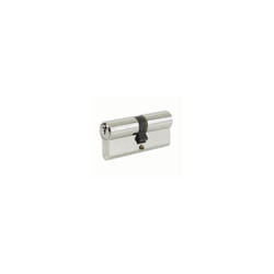) Yale 6 Pin Euro Double Cylinder Lock - 40:10:50 (100mm) - Satin Nickel Plated - Chipboard Screws, 35:10:35 (80mm