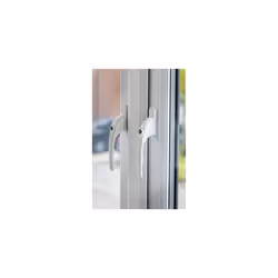 Yale P-2YWHLCK40N-WH Universal Window Handles, fits Right or Left Handed windows, 40mm spindle, Lockable, Visi Packed, suitable for PVCu windows,