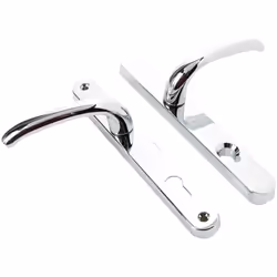 P-YSHMK3LL-PC MK3 Security Door Handle, Chrome Finish, High Security, 92mm centre, 215mm fixing holes distance, Built in Cyli ...