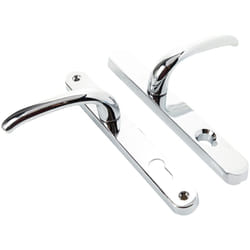 P-YSHMK3LL-PC MK3 Security Door Handle, Chrome Finish, High Security, 92mm centre, 215mm fixing holes distance, Built in Cylinder Guard