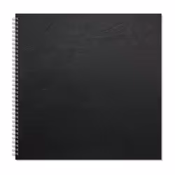 RHBSB-8: RHINO Oversize Hardback Scrapbook 40 Page Black Paper Plain (Pack of 18)