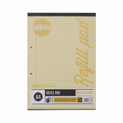 RHINO A4 Special Refill Pad 50 Leaf Yellow Tinted Paper F8M (Pack of 36)