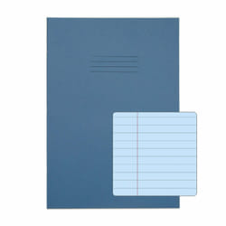 Rhino A4 Special Exercise Book 48 Page Light Blue with Tinted Blue Pap