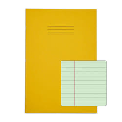 Rhino Special Ex Book A4 48 page Yellow with Tinted Green Paper F8M (P