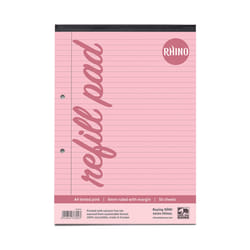 Rhino A4 Special Refill Pad 50 Leaf Pink Tinted Paper F8M (Pack of 36)