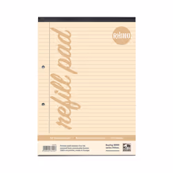 RHINO A4 Special Refill Pad 50 Leaf Cream Tinted Paper F8M (Pack of 36)