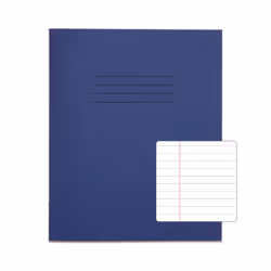 RHINO 8 x 6.5 Exercise Book 48 Page Dark Blue F8M (Pack of 100)