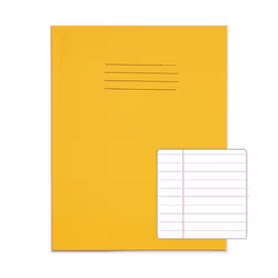 Rhino 9 x 7 Exercise Book 80 Page Ruled F8M Yellow (Pack 100) - VEX554