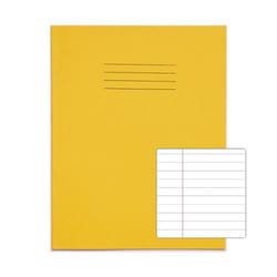 Rhino 9 x 7 Exercise Book 80 Page Ruled F8M Yellow (Pack 100) - VEX554