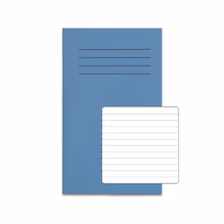 Rhino A6+ Exercise Book 48 Page Ruled 7mm Feint Lines F7 Light Blue (P