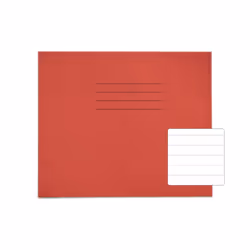 RHINO 138 x 165 Exercise Book 24 Page Red F15 (Pack of 100)