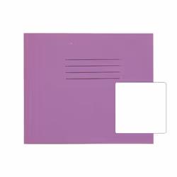RHINO 138 x 165 Exercise Book 24 Page Purple B (Pack of 100)