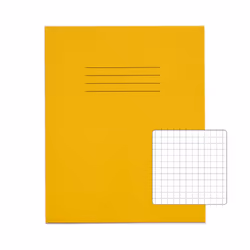 RHINO 8 x 6.5 Exercise Book 32 Page Yellow S7 (Pack of 100)