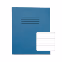 RHINO 8 x 6.5 Exercise Book 32 Page Light Blue F8 (Pack of 100)