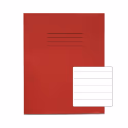 RHINO 8 x 6.5 Exercise Book 32 Page Red F15 (Pack of 100)