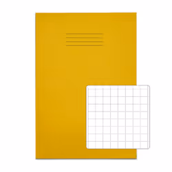 RHINO A4 Exercise Book 32 Page Yellow S10 (Pack of 100)