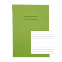 RHINO A4 Exercise Book 32 Page Light Green F8M (Pack of 100)