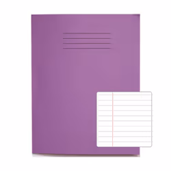 RHINO 9 x 7 Exercise Book 80 Page Purple F8M (Pack of 100)