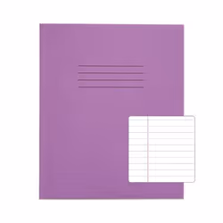 Rhino 8 x 6.5 Exercise Book 48 Page Ruled F8M Purple (Pack 100) - VEX3