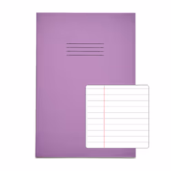 RHINO A4 Exercise Book 48 page Purple F8M (Pack of 100)