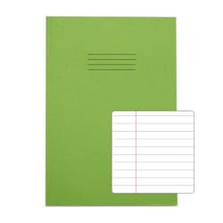 Rhino A4 Exercise Book 80 Page Ruled F8M Light Green (Pack 50) - VEX66