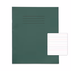 RHINO 8 x 6.5 Learn to Write Book 32 Page Dark Green Narrow-Ruled LTW4B:15R (Pack of 100)