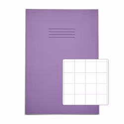 RHINO A4 Exercise Book 32 Page Purple S20 (Pack of 100)