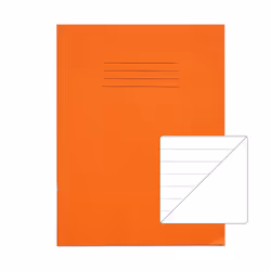 RHINO 9 x 7 Exercise Book 48 Page Orange F12/B (Pack of 100)