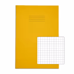 RHINO A4 Exercise Book 32 Page Yellow S7 (Pack of 100)
