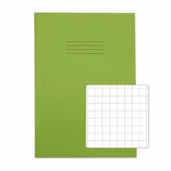 RHINO A4 Exercise Book 32 Page Light Green S10 (Pack of 100)