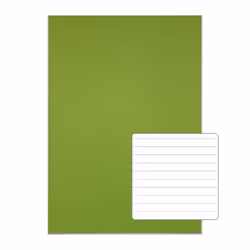 RHINO 13 x 9 Oversized Exercise Book 40 Page Light Green F8 (Pack of 100)