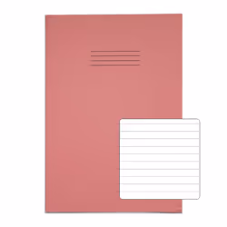 RHINO 13 x 9 Oversized Exercise Book 40 Page Pink F8 (Pack of 100)