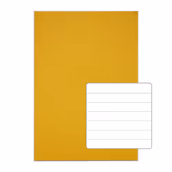 RHINO 13 x 9 Oversized Exercise Book 40 Page Yellow F12 (Pack of 100)
