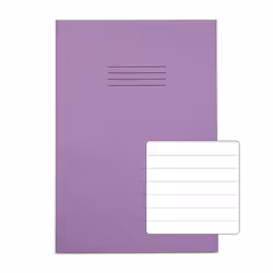 RHINO 13 x 9 Oversized Exercise Book 40 Page Purple F12 (Pack of 100)