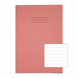 RHINO 13 x 9 Oversized Exercise Book 40 Page Pink F12 (Pack of 100)