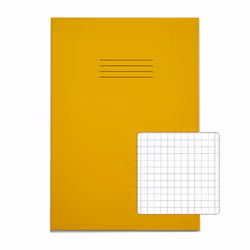 RHINO 13 x 9 Oversized Exercise Book 40 Page Yellow S7 (Pack of 100)