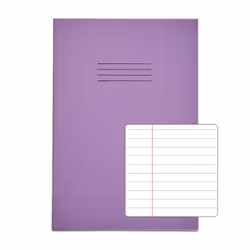 RHINO A4 Exercise Book 32 Page Purple F8M (Pack of 100)