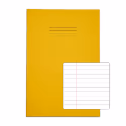 RHINO A4 Exercise Book 32 Page Yellow F8M (Pack of 100)
