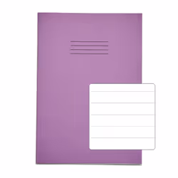 RHINO A4 Exercise Book 64 Page Purple F15 (Pack of 50)