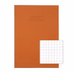 RHINO 13 x 9 Oversized Exercise Book 80 Page Orange S10 (Pack of 50)