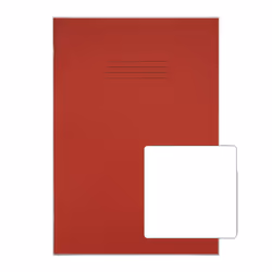 RHINO 13 x 9 Oversized Exercise Book 48 Page Red B (Pack of 50)