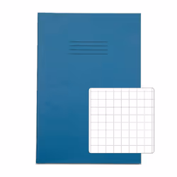 RHINO A4 Exercise Book 64 Page Light Blue S10 (Pack of 50)